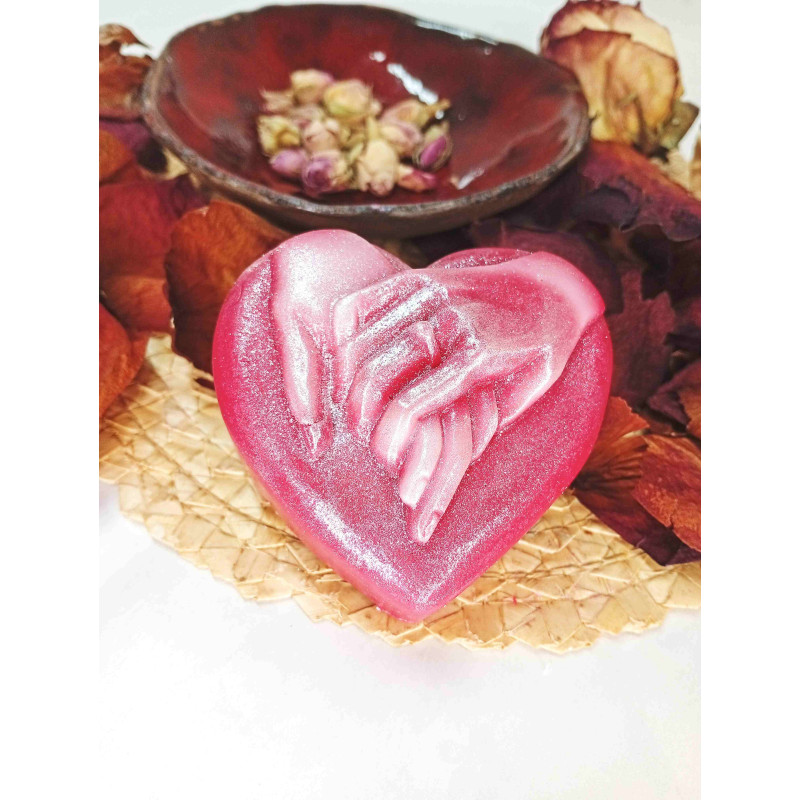 Mýdlové srdíčko - miluji tě - červené