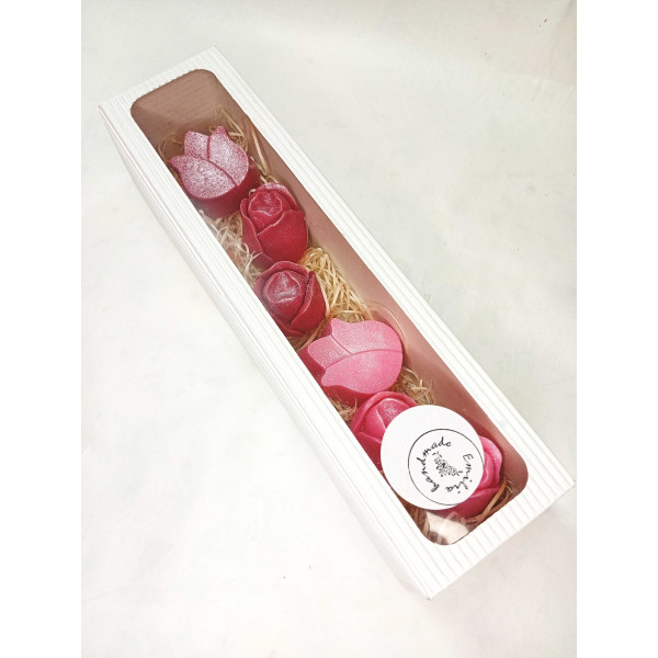 Dlouhá kazeta tulipán, růžová, červená