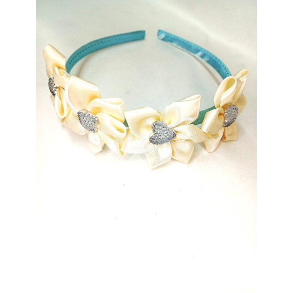 Čelenka žlutá se srdíčky