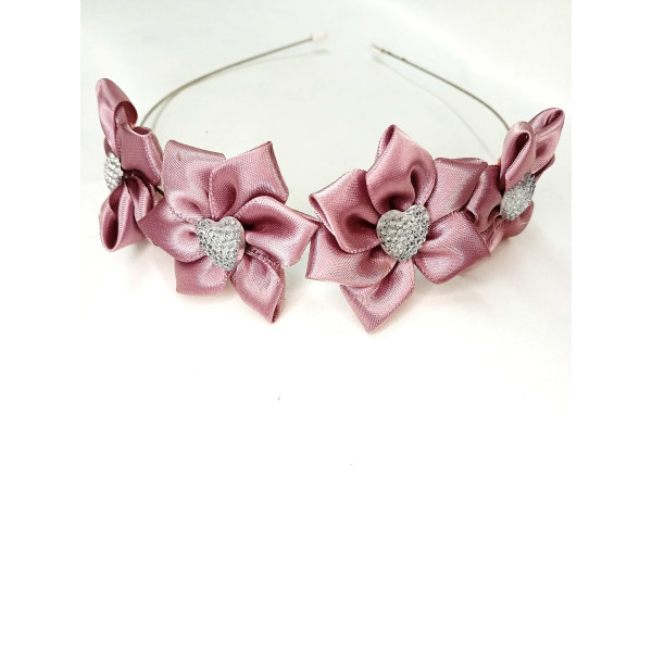 Čelenka fialová se srdíčky