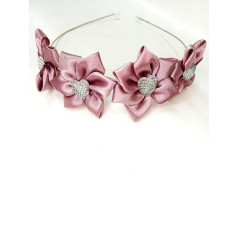 Čelenka fialová se srdíčky