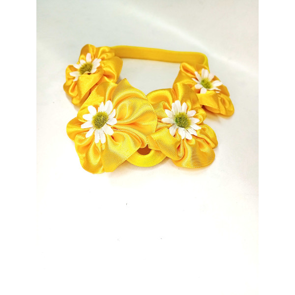 Čelenka žluté kytičky