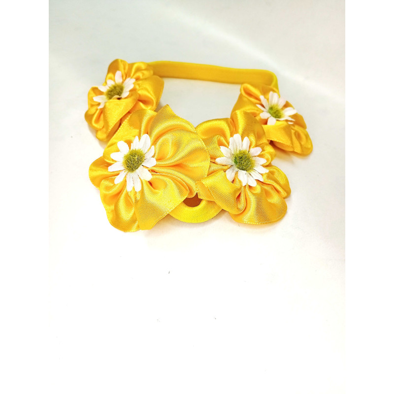 Čelenka žluté kytičky