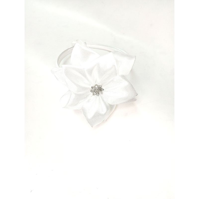 Čelenka bílá kytička