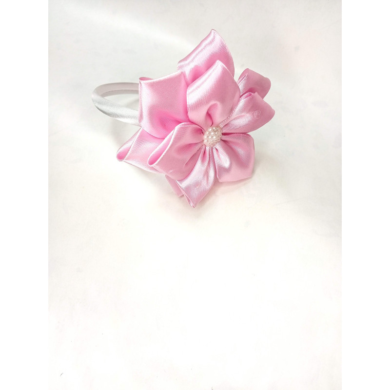 Čelenka růžová kytka velká