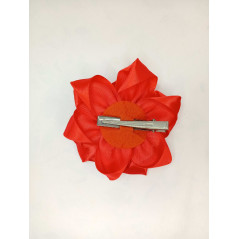 Mašle do vlasů květina s perlou červená