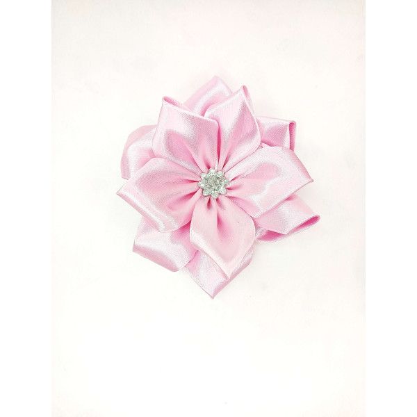 Mašle do vlasu kytička diamant růžová