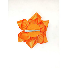 Mašle do vlasů oranžová kytka se srdíčkem