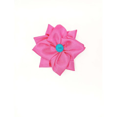 Mašle do vlasů růžová s knoflíkem