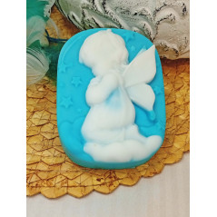 Mýdlový andílek s hvězdičkou - holka, modrobílý