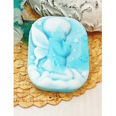 Mýdlový andílek s hvězdičkou - kluk, modrobílý