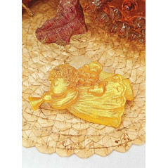 Mýdlový anděl s trubkou - zlatý