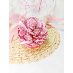 Mýdlový andílek kluk - růžovo bíla s glitry