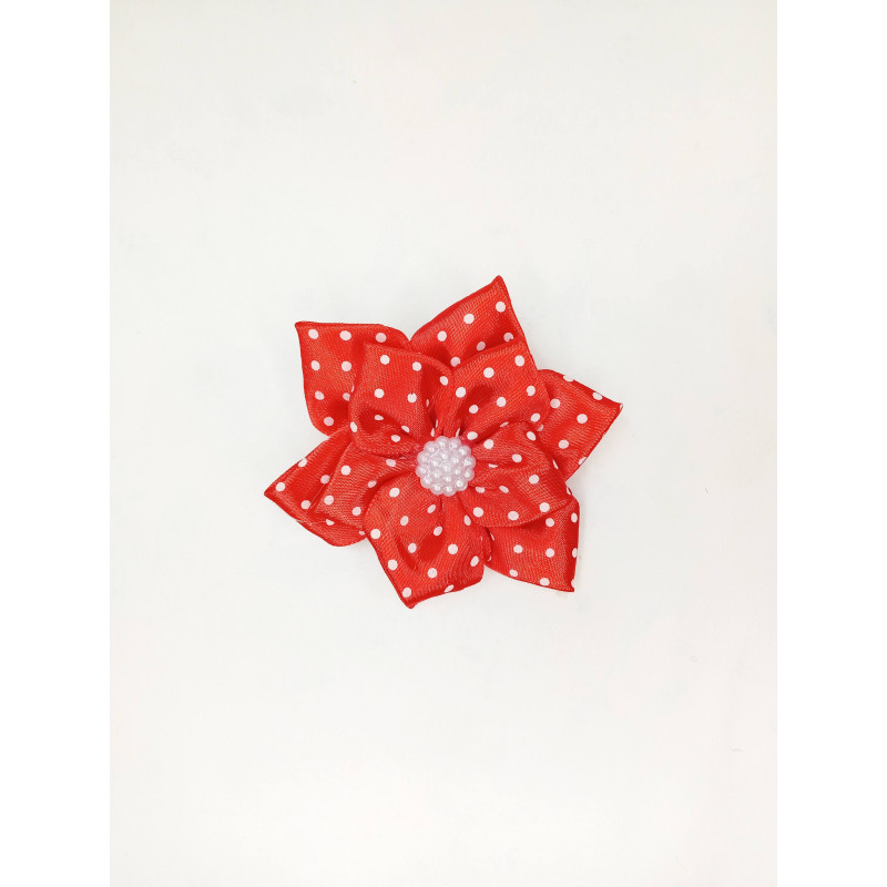 Mašle s gumičkou červená perla