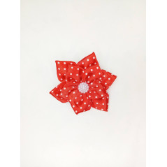 Mašle s gumičkou červená perla