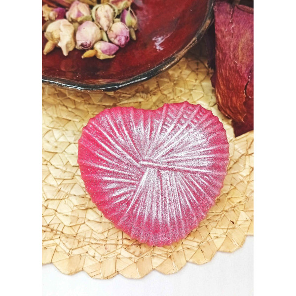 Mýdlové srdce motouz červené