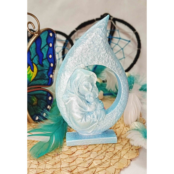 Panna Marie slza modra s glitry