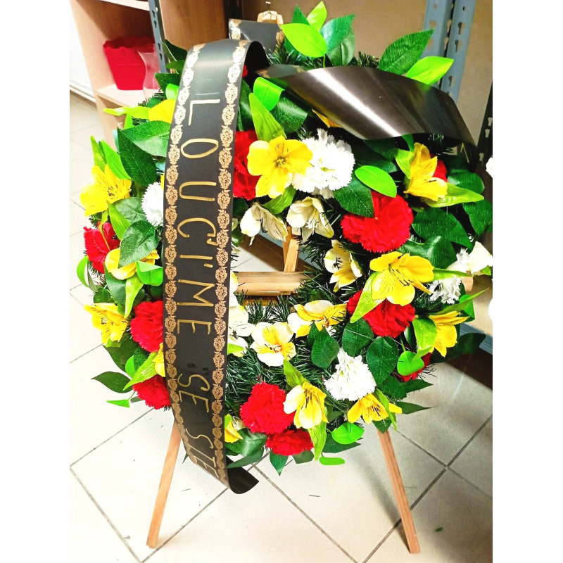 Pohřební věnec o průměru 70 cm