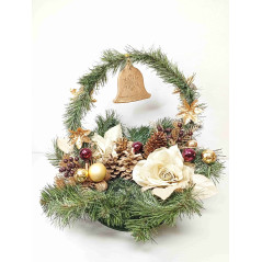 Kompozice šišky a růže