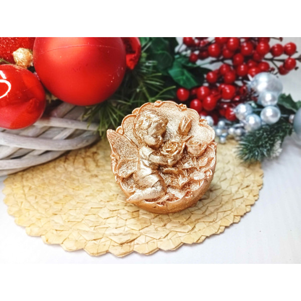 Mýdlový andílek kluk měděný