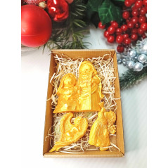 Dárková kazeta - mýdlo Betlém, andílci zlatá