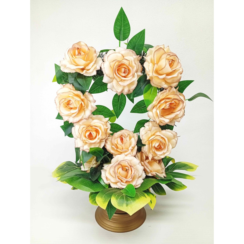 Srdce v květináči oranžové