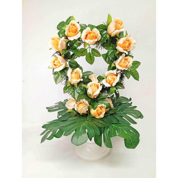 Srdce v květináči čajové