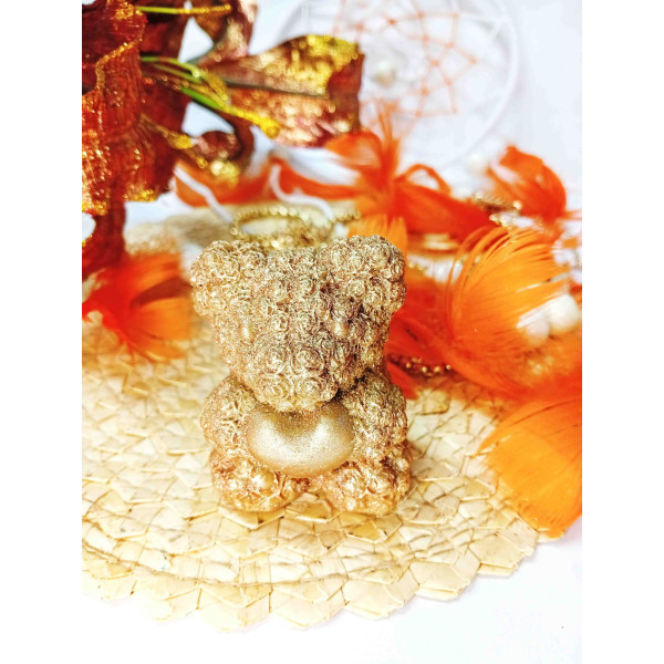 Mýdlový medvídek se srdíčkem - hnědý